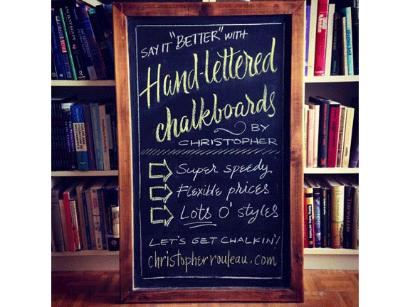 12 Months of Type chalkboards by Christopher Rouleau