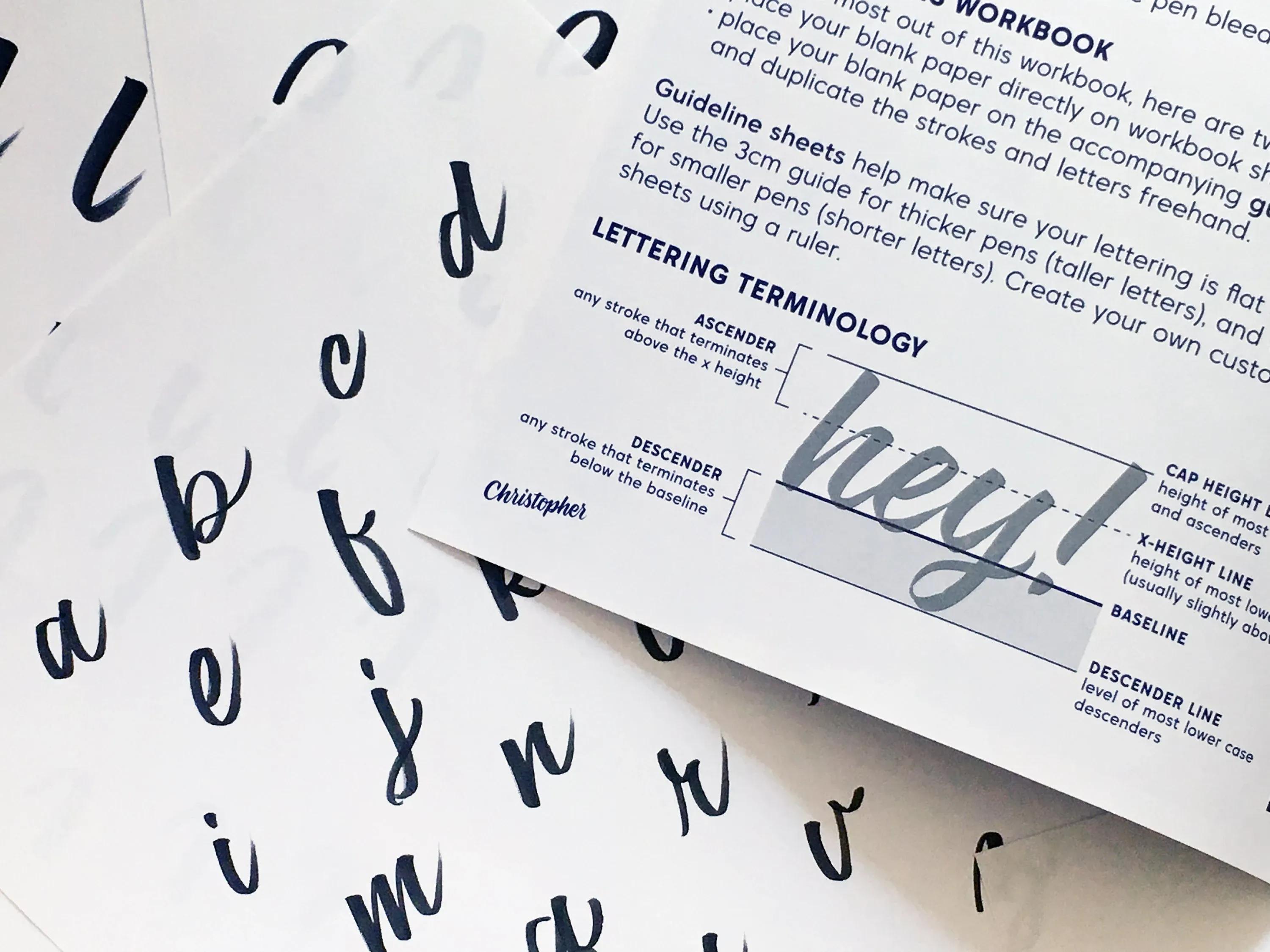 Brush Pen Lettering Workbook by Christopher Rouleau