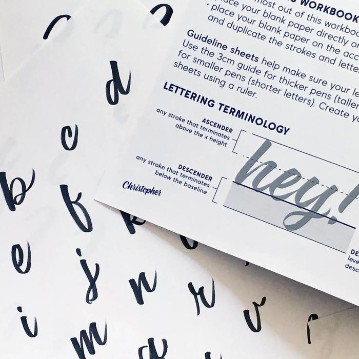 Brush Pen Lettering Workbook by Christopher Rouleau