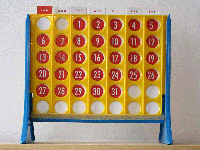 Connect Four Calendar by Christopher Rouleau