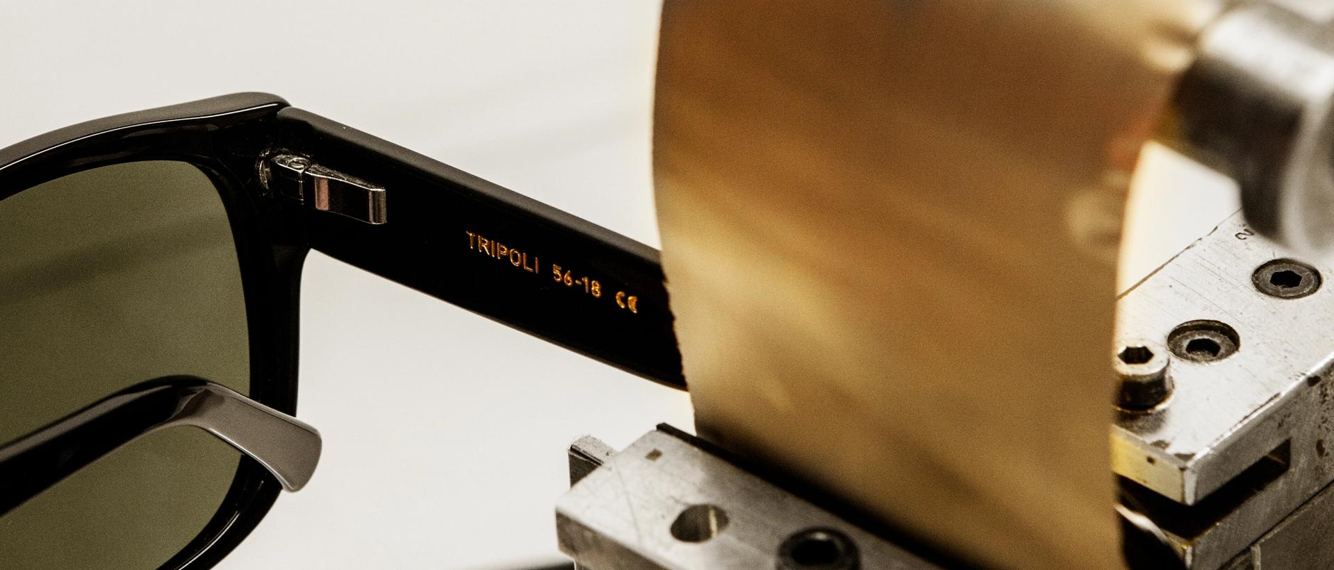Sunglasses being designed.