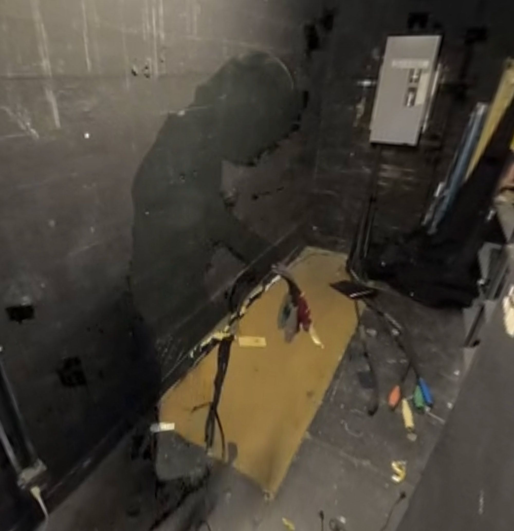 Still from Clynton Lowry, Invisible Art Handler (2021).