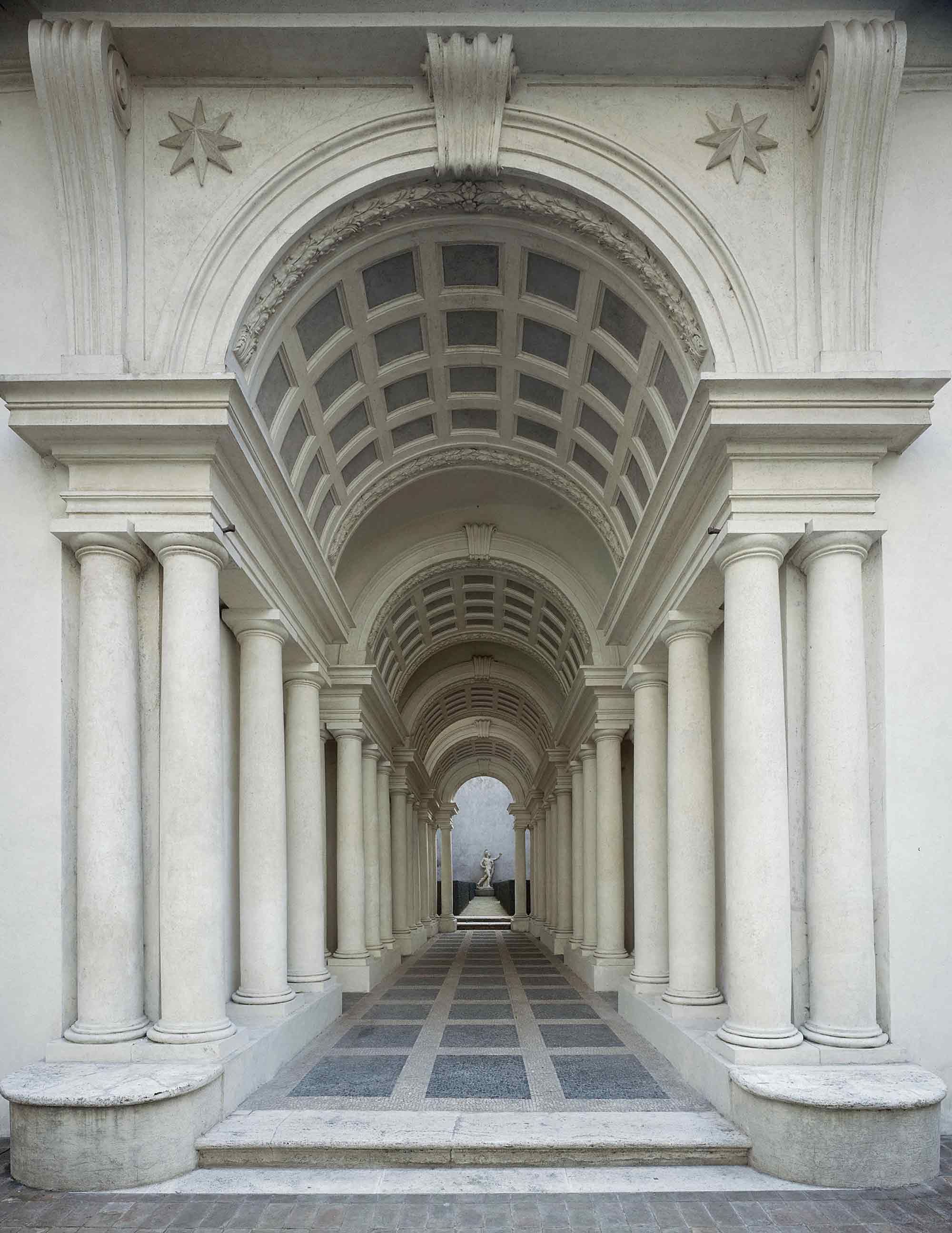 Borromini and Fra Giovanni Maria da Bitonto, perspectival colonnade, c. 1652-53. Palazzo Spada, Rome.