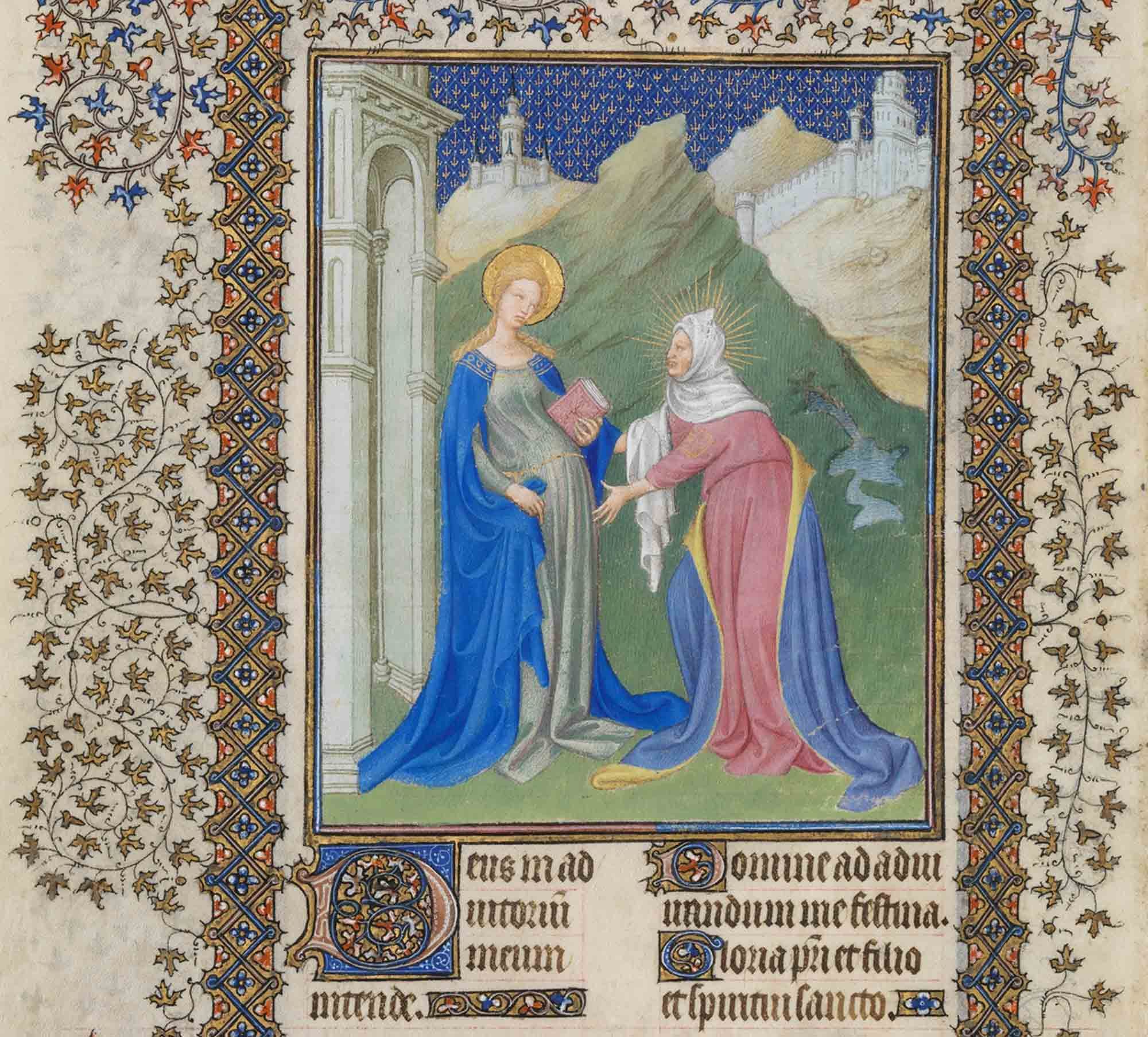 Fig. 10. Detail from Folio 42v, The Visitation, in The Belles Heures (1405–1408/1409).
Source: The Metropolitan Museum of Art
