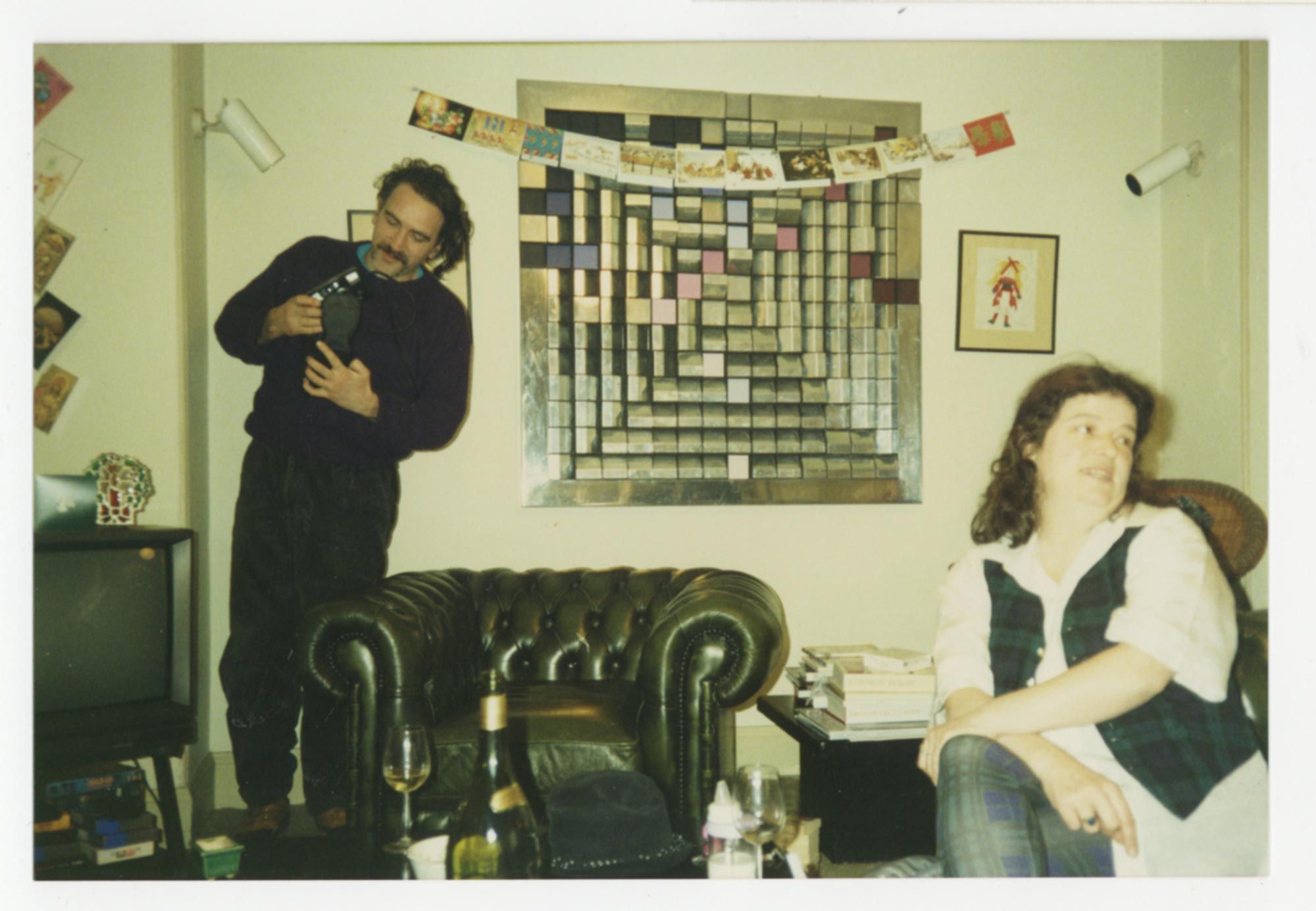 McKenzie livingroom with family friends, 1980s. Photo: Ray McKenzie.