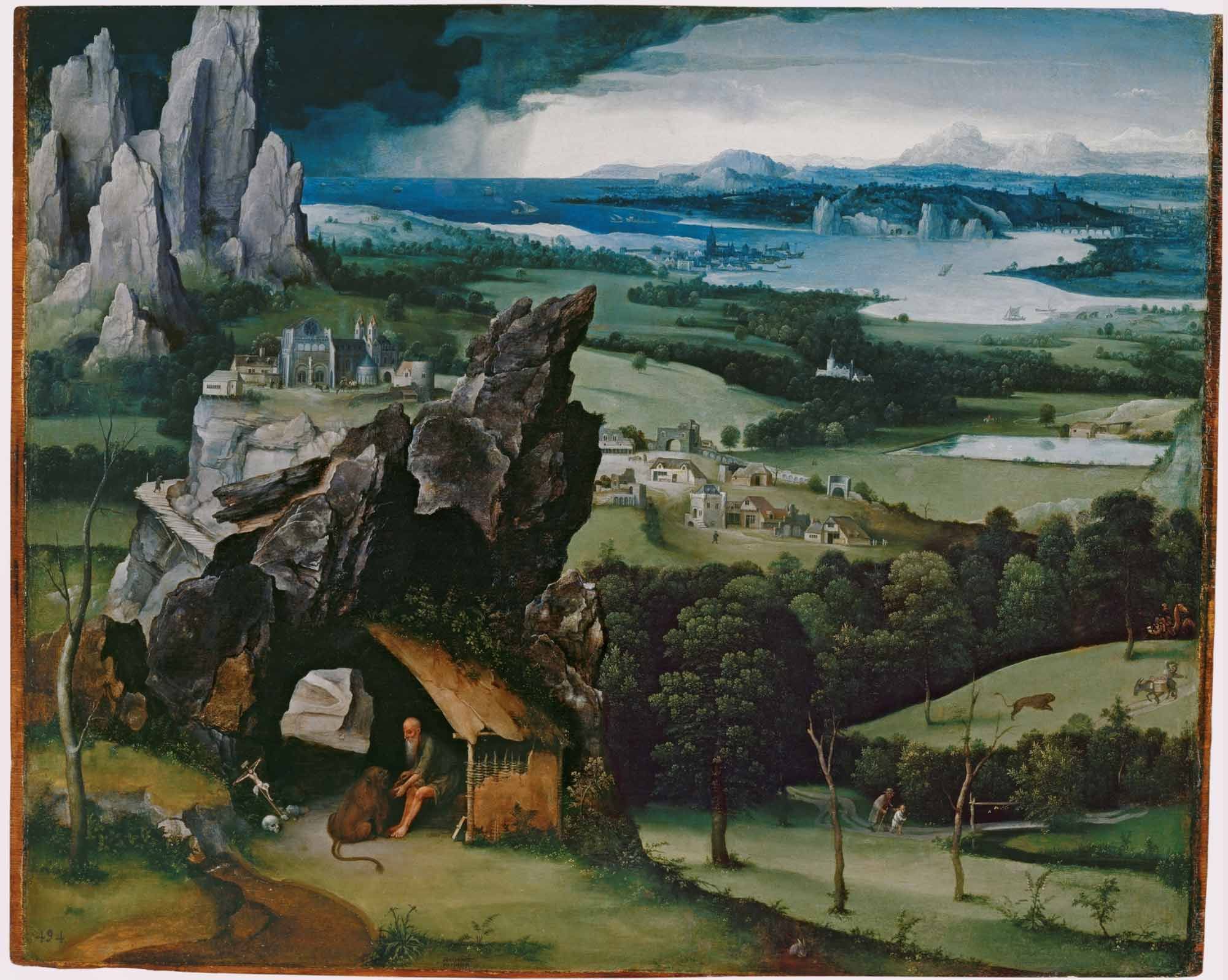 Joachim Patinir, Landscape with Saint Jerome (1516-17), Museo del Prado