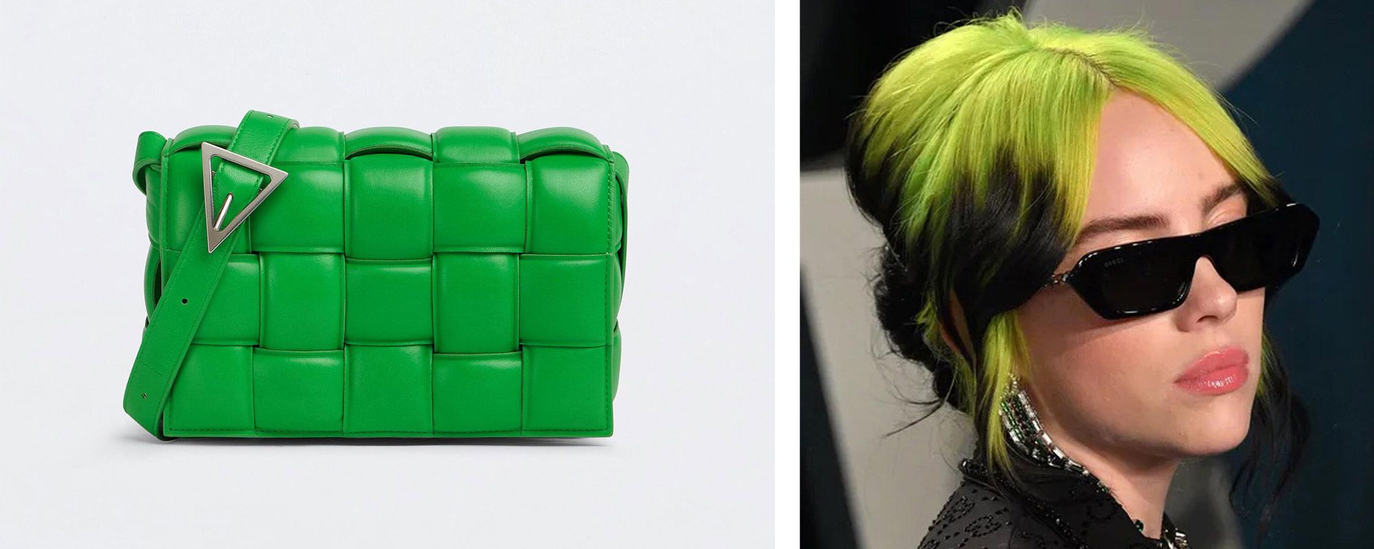 Fig. 1. Bottega Veneta Padded Cassette bag in Parakeet. Source: https://www.bottegaveneta.com/
Fig. 2. Billie Eilish circa 2020. Source: George Pimentel/Getty Images