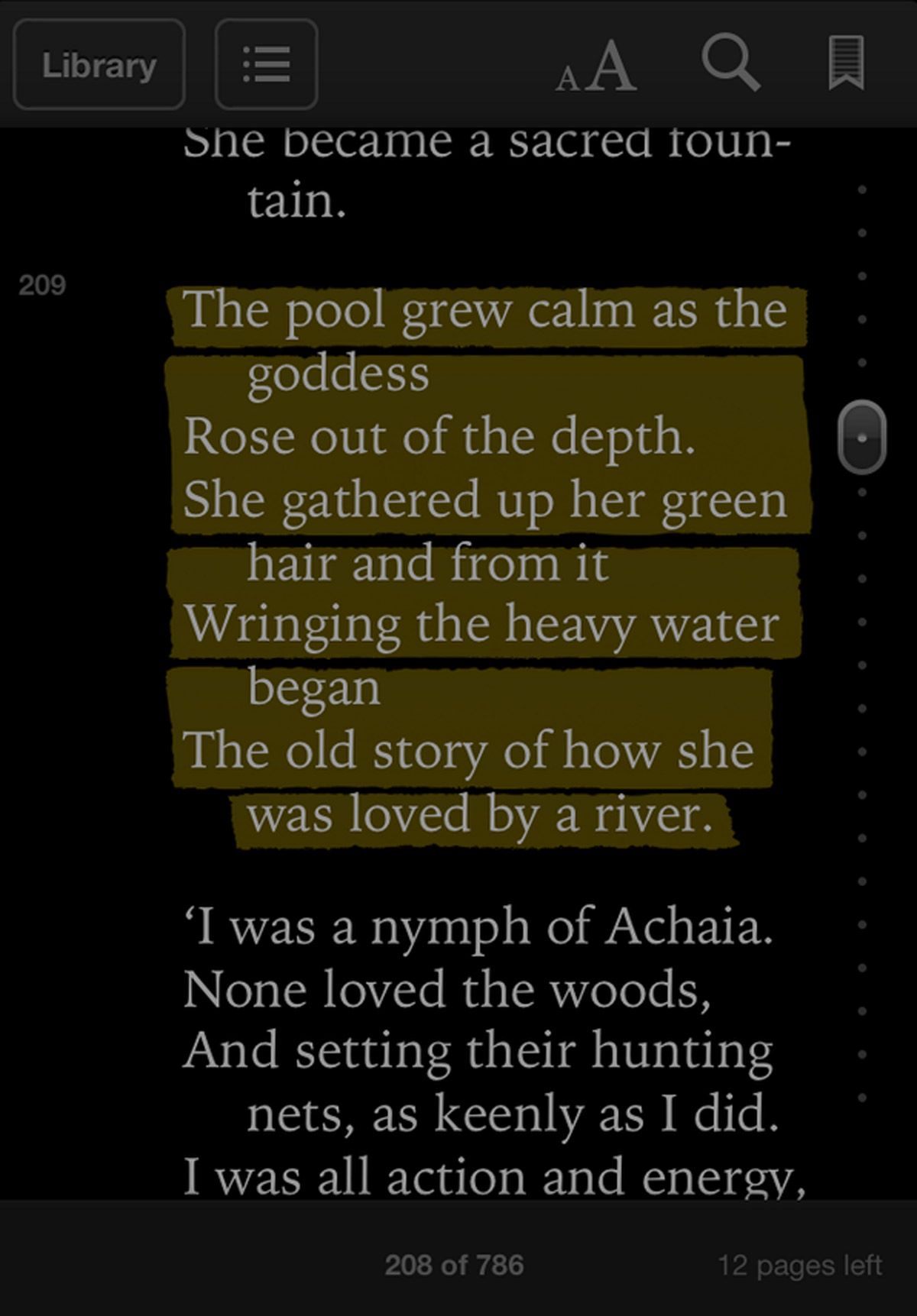 A favourite passage from Ovid's Metamorphoses (translation by David Raeburn)