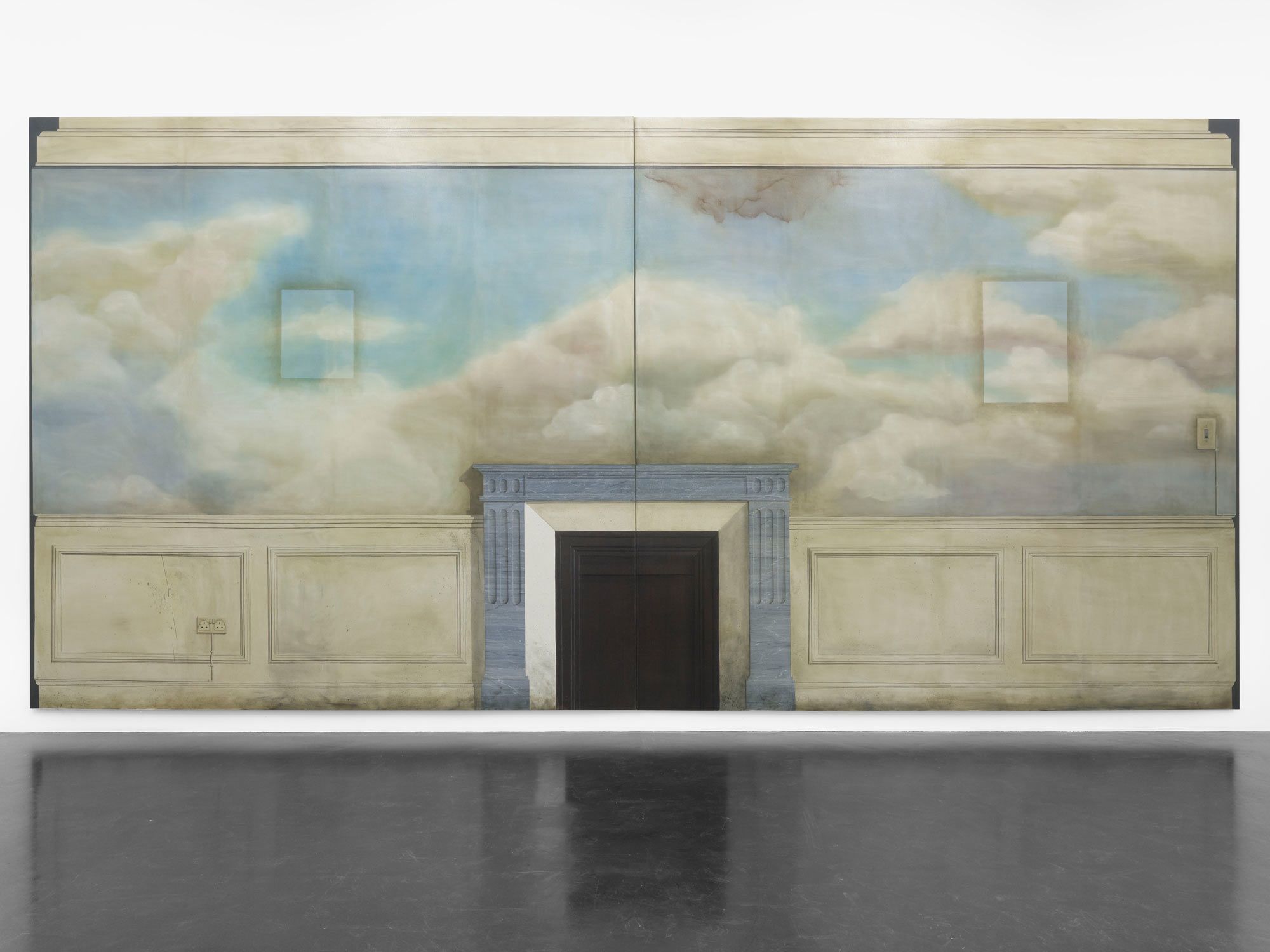 May of Teck (2010) oil on canvas, 2 parts: each 290 x 300 cm. From the exhibition ‘Slender Means’, Galerie Buchholz, Cologne, 2010. Photo: Galerie Buchholz.