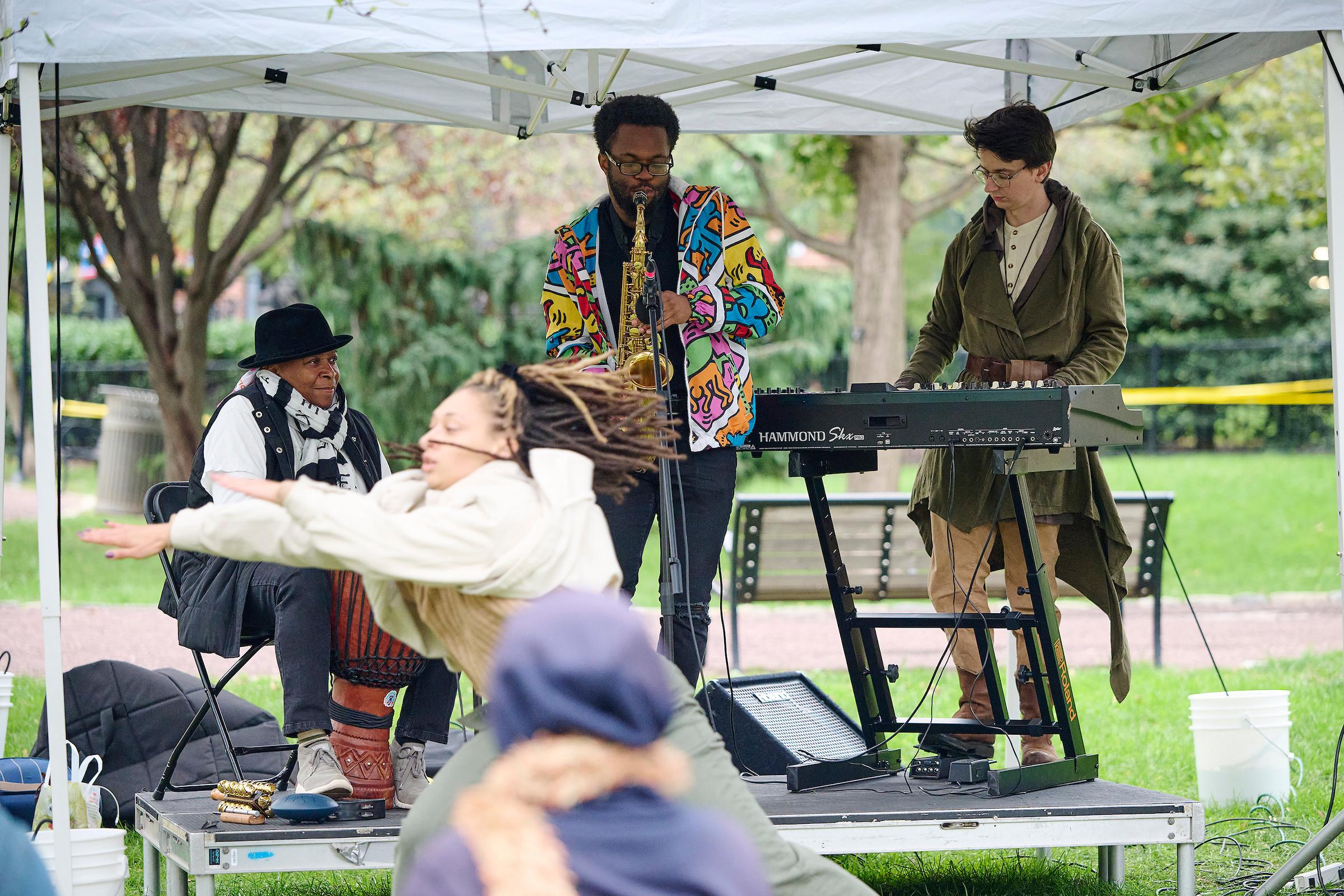 Photo courtesy of Albert Yee. Music and dance performance at AAI Block Party.