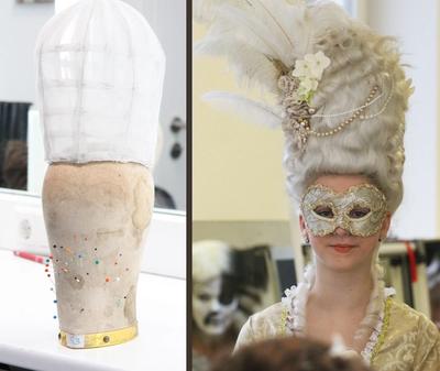 Gestell für Rokokofrisur | Foto: Michael Badent © Michael Badent