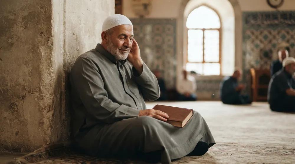 شخص يستمع إلى القرآن الكريم