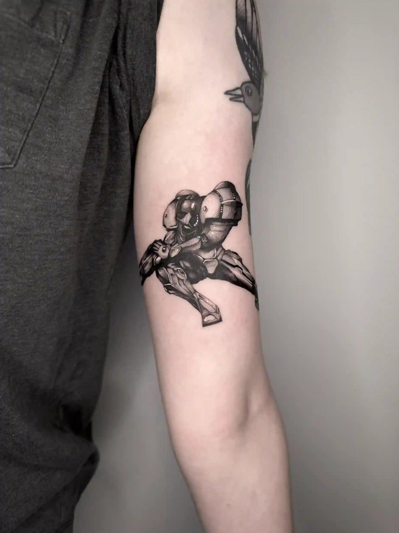 Tattoo von Samus aus Metroid Prime