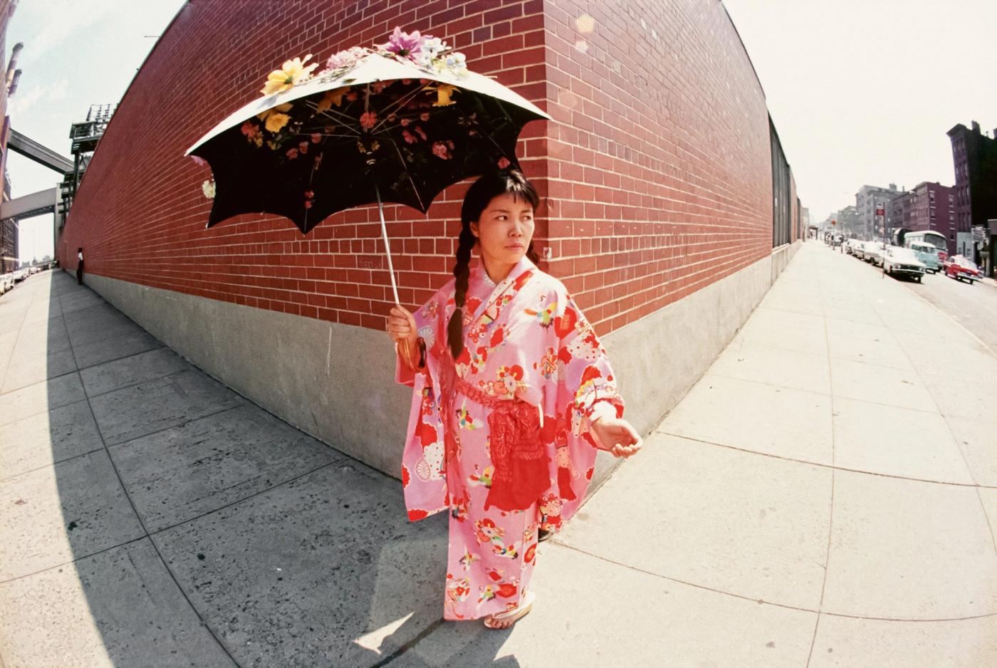 Yayoi Kusama, w_p016 from Walking Piece, ca 1966, Photo by: Eikō Hosoe, 24 color slides, Collection of the artist © YAYOI KUSAMA