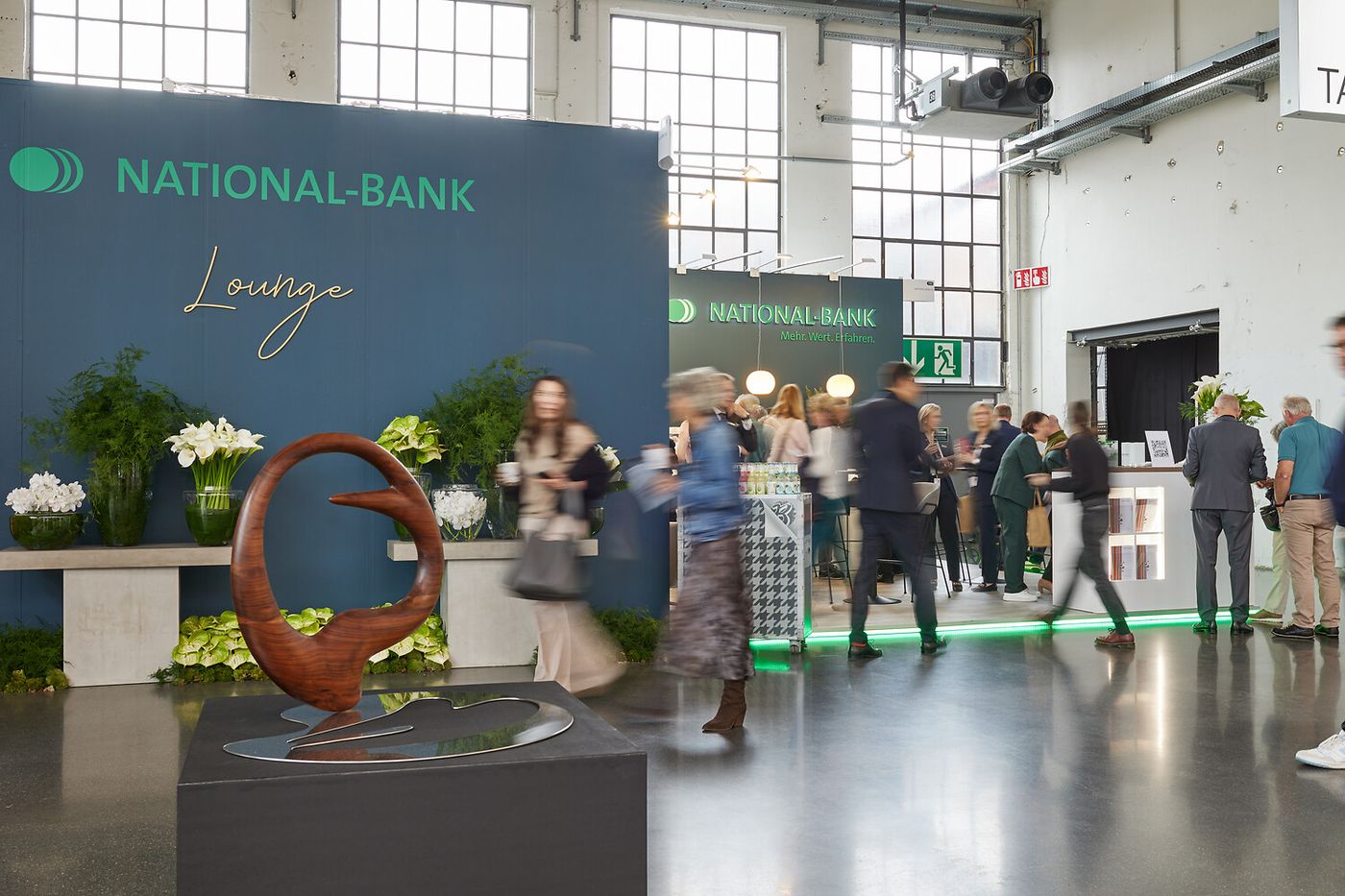 Die National-Bank Lounge auf der Art Düsseldorf 2025. Foto: Achim Hehn.