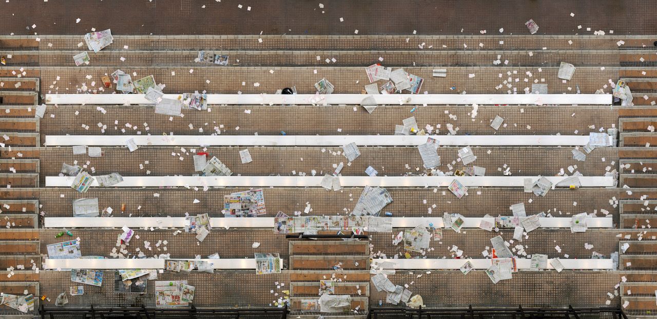 Andreas Gefeller, Rennbahn, 2004, C-Print/Diasec, 125x258 cm. Photo: by Andreas Gefeller