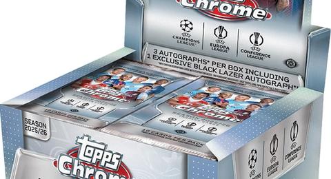 2025-26 Topps Chrome UEFA Club Competitions Soccer Cards box