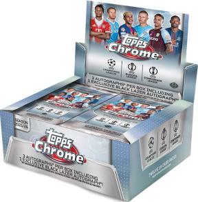 2025-26 Topps Chrome UEFA Club Competitions Soccer Cards box