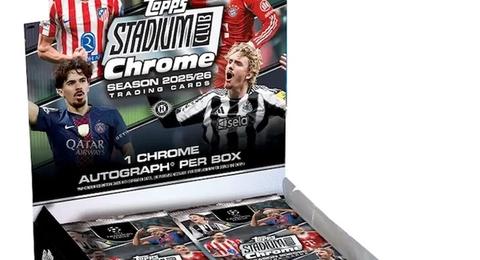2025-26 Topps Stadium Club Chrome UEFA Champions League Soccer Cards box