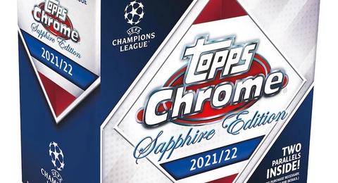2022 Topps Chrome Sapphire Edition UEFA Champions League Soccer Cards Checklist box