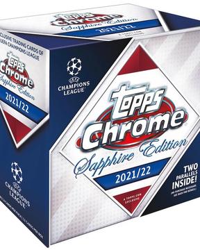 2022 Topps Chrome Sapphire Edition UEFA Champions League Soccer Cards Checklist box