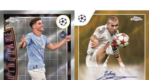 2023 Topps Chrome UEFA Club Competitions Soccer Cards Checklist box
