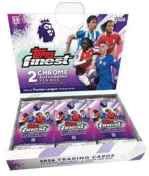 2026 Topps Finest Premier League Soccer Cards product box