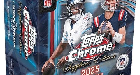 2025 Topps Chrome Football Sapphire Edition box