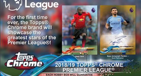 2018 Topps Chrome English Premier League Soccer Cards Checklist box