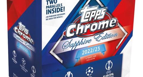 2023 Topps Chrome Sapphire Edition UEFA Club Competitions Soccer Cards Checklist box