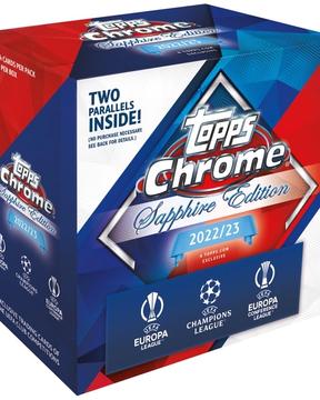 2023 Topps Chrome Sapphire Edition UEFA Club Competitions Soccer Cards Checklist box