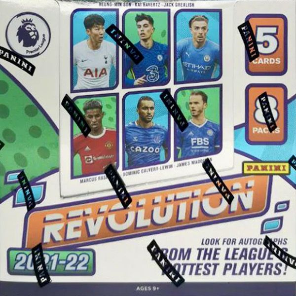 2022 Panini Revolution English Premier League Soccer Cards Checklist box