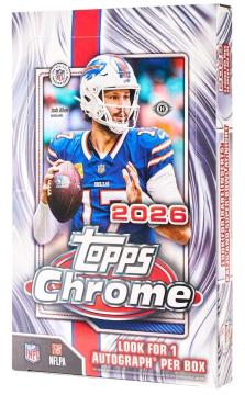 2026 Topps Chrome Football Cards product box
