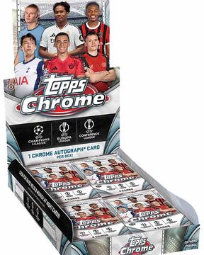 2024-25 Topps Chrome UEFA Club Competitions Soccer Cards Checklist box