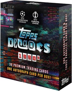 2025 Topps Decades 1990s UEFA Club Competitions product box