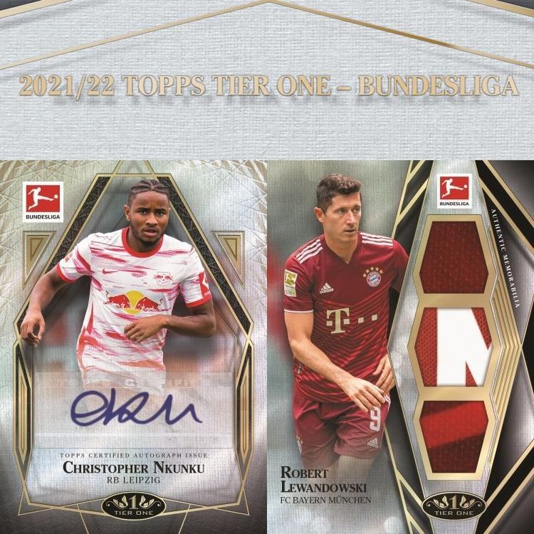 2022 Topps Tier One Bundesliga Soccer Cards Checklist box