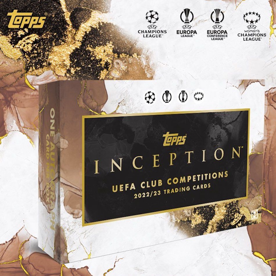 2022 Topps Inception UEFA Club Competitions Soccer Cards Checklist box