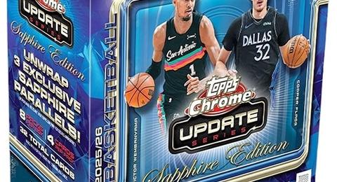 2025-26 Topps Chrome Updates Basketball Sapphire Edition box