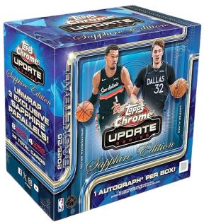 2025-26 Topps Chrome Updates Basketball Sapphire Edition box