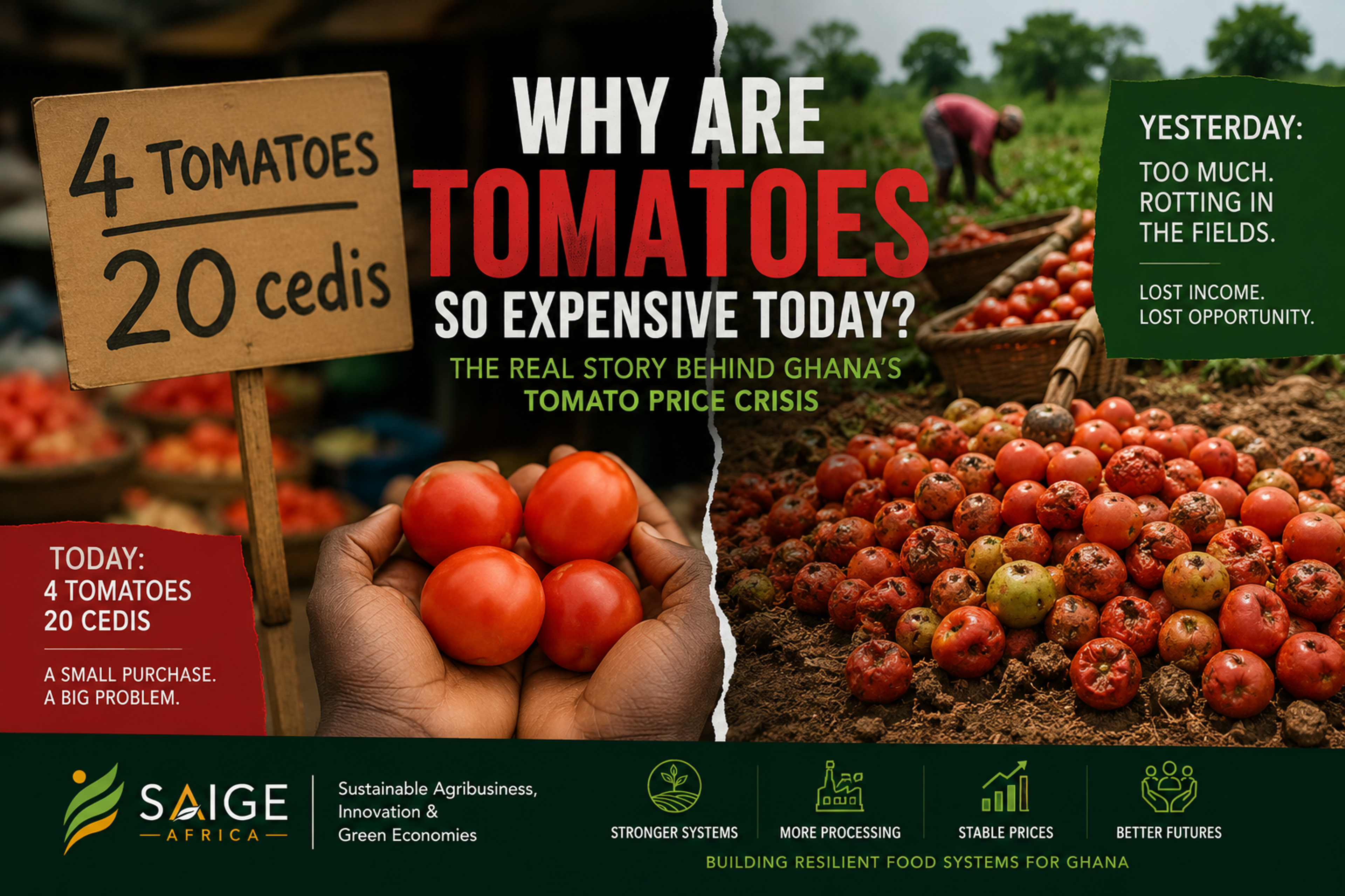 Flier showing why tomatoes are expensive