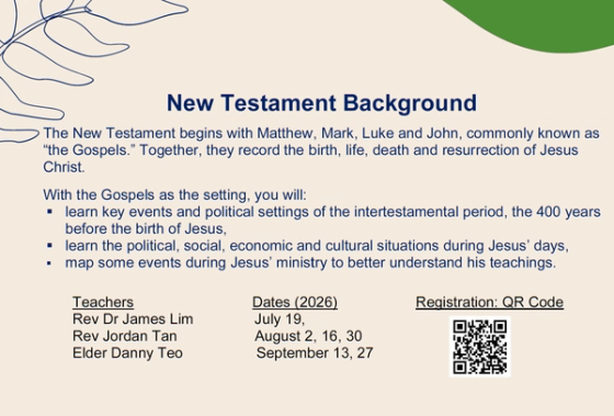 AMKPC Bible Class - New Testament Background