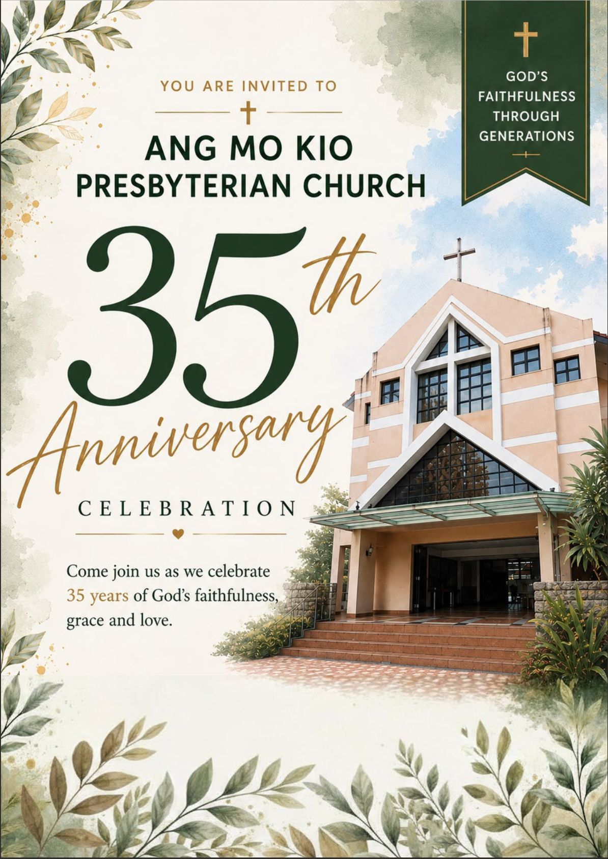 Worship Service Bulletin - "The Church Victorious; The Task Unfinished"