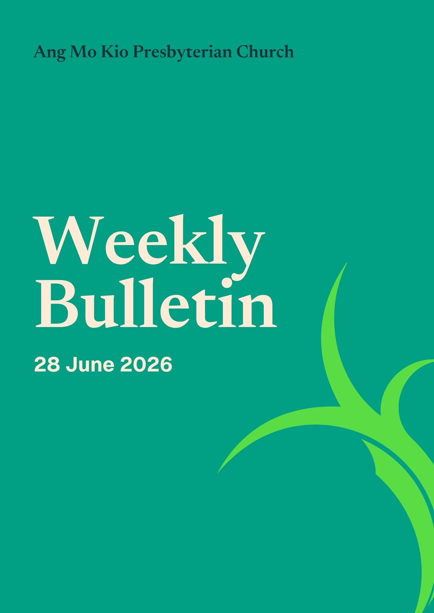 Worship Service Bulletin - "Providence + Responsibility = Celebration"