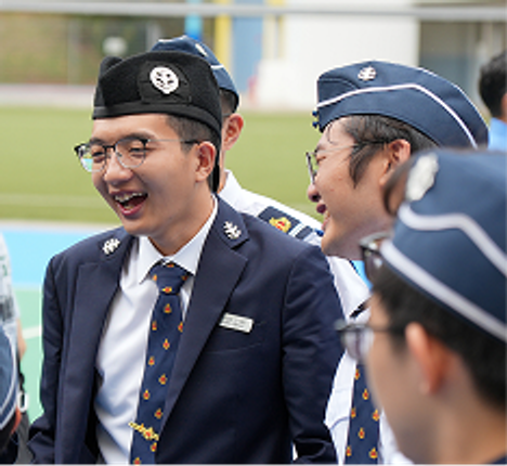 Boys' Brigade members talking