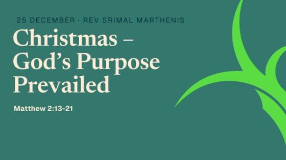 Christmas – God’s Purpose Prevailed