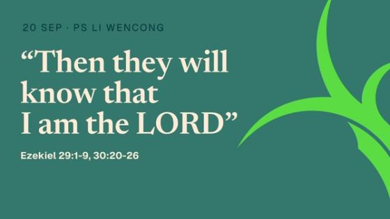 "Then they will know that I am the LORD"