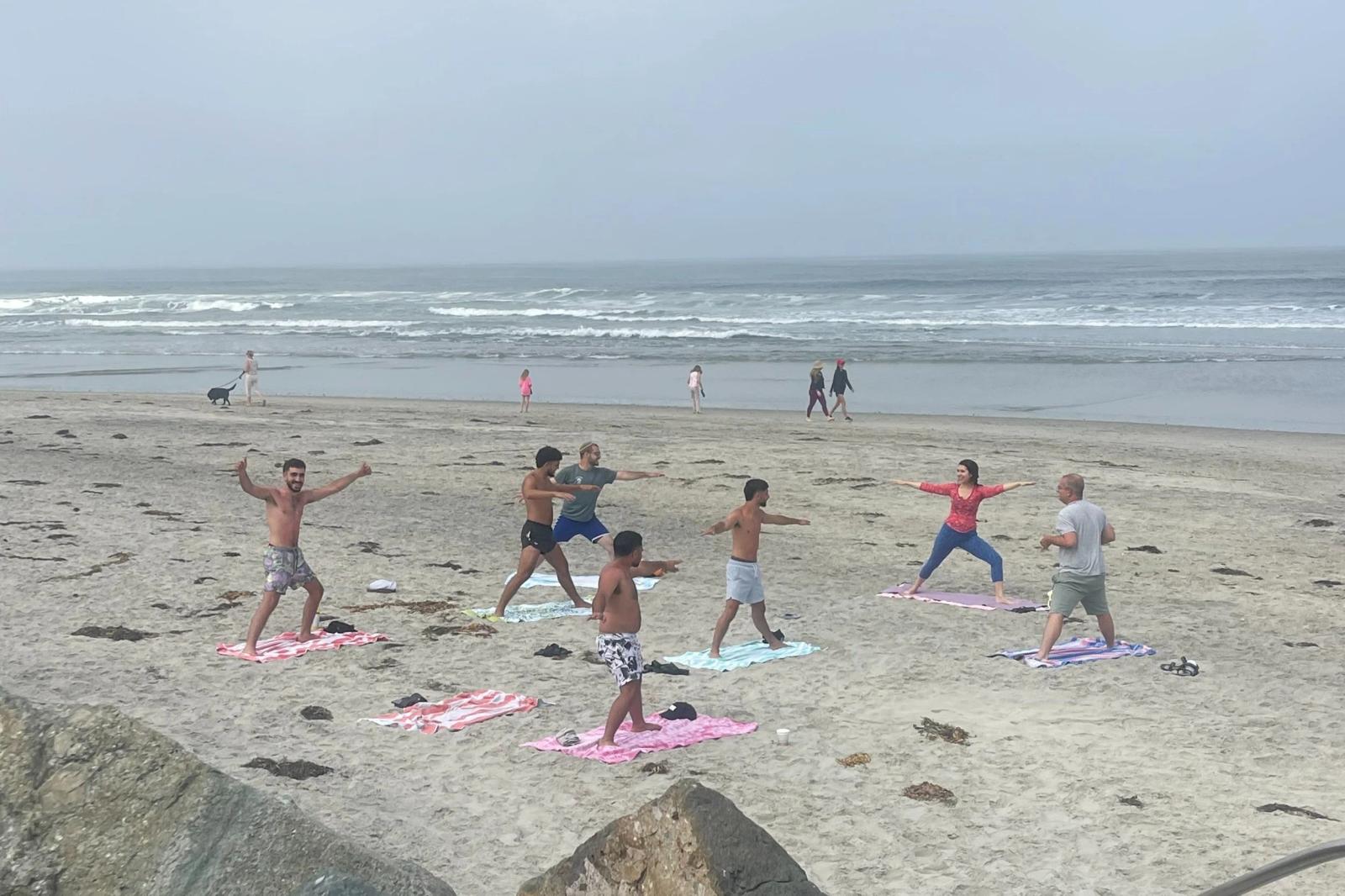 Yoga at the beach