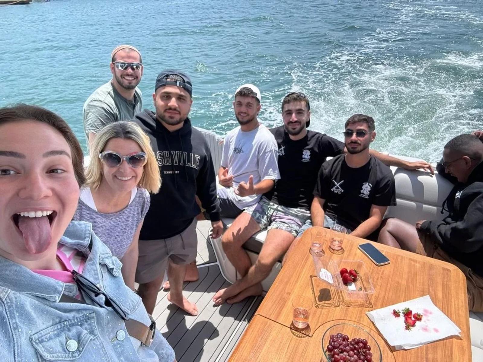 Hanging out on a yacht for the day