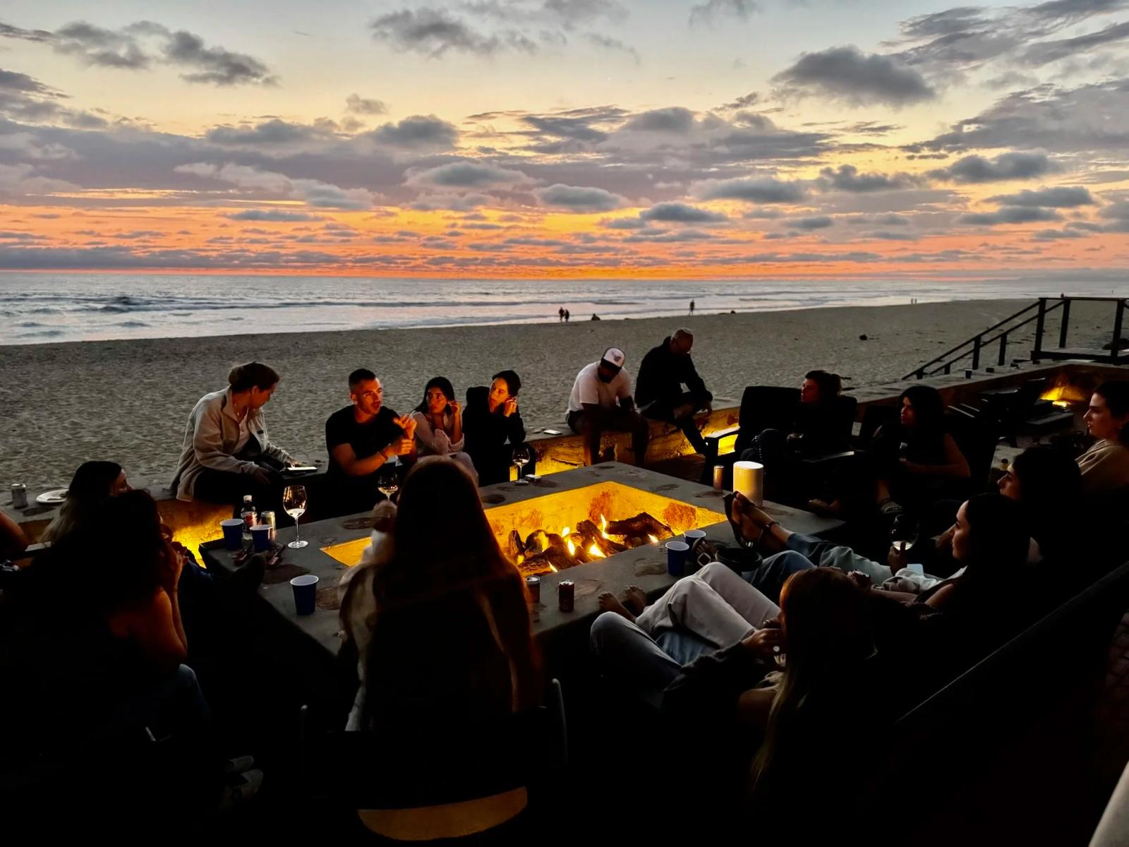 Having a bonfire with Jewmanity members