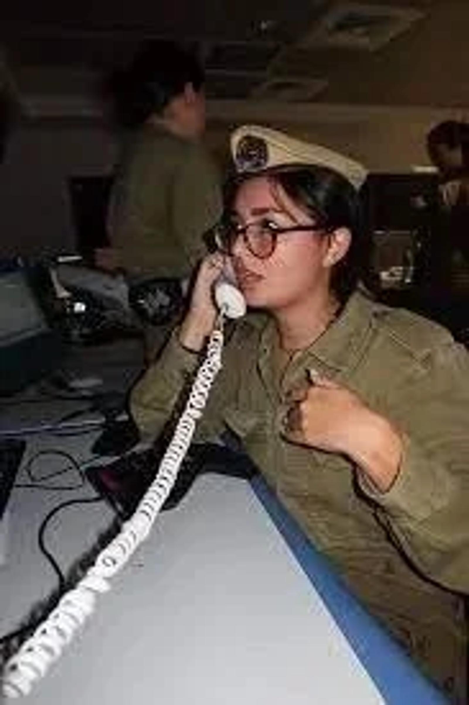 Israeli soldier on the phone